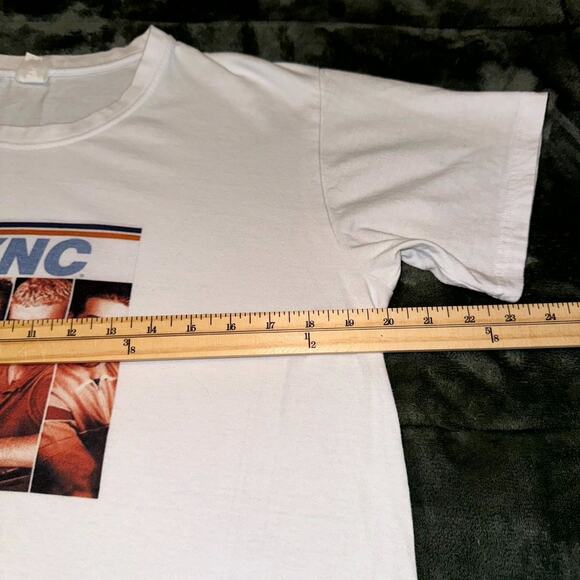 Nsync Album Cover T-Shirt Unisex White Graphic Print Dance Pop Short Sleeve Sz M - Picture 6 of 6